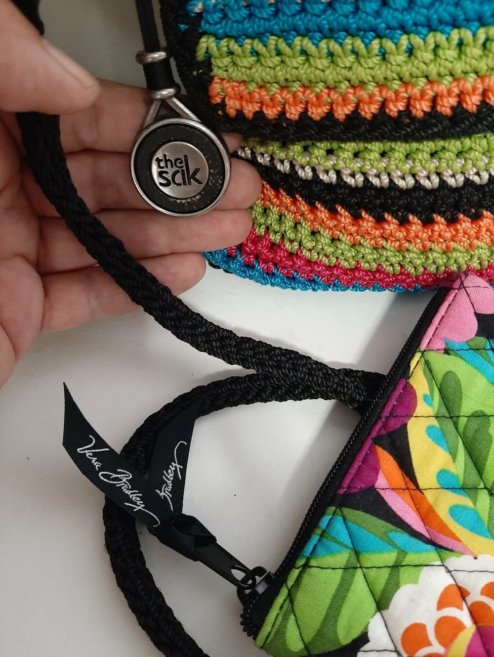 THE SAK/VERA BRADLEY "Lucia" Crochet Crossbody Flap Bag & VaVaBloom ID/Coin Set - Picture 2 of 12